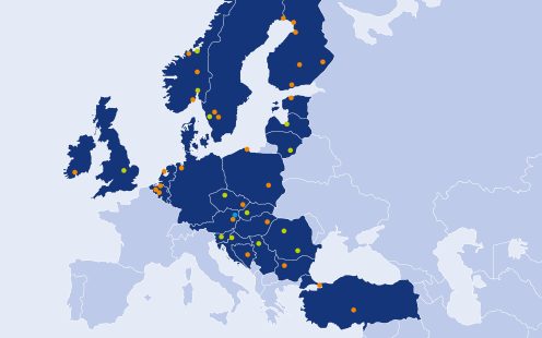 All Pipelife production sites and main offices in Europe